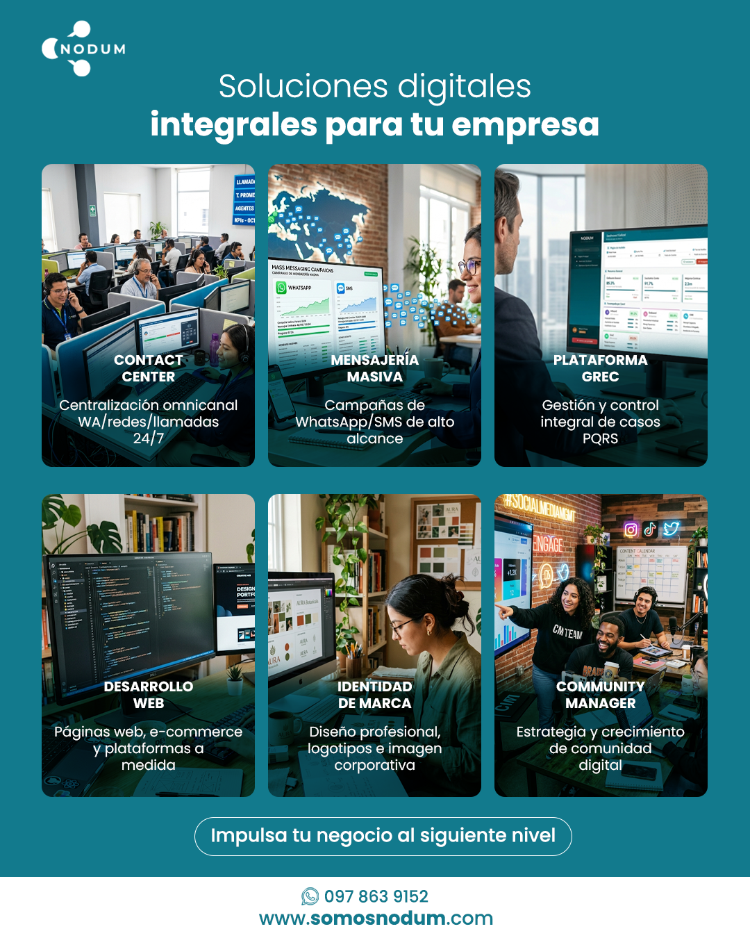 Las 6 líneas de servicio de Nodum